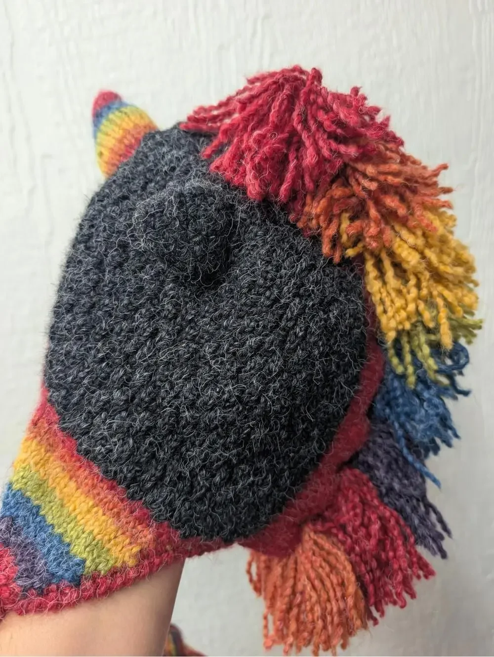 Peruvian Trading Company Knit Rainbow Unicorn Soft Warm Winter Hat Cap Peru